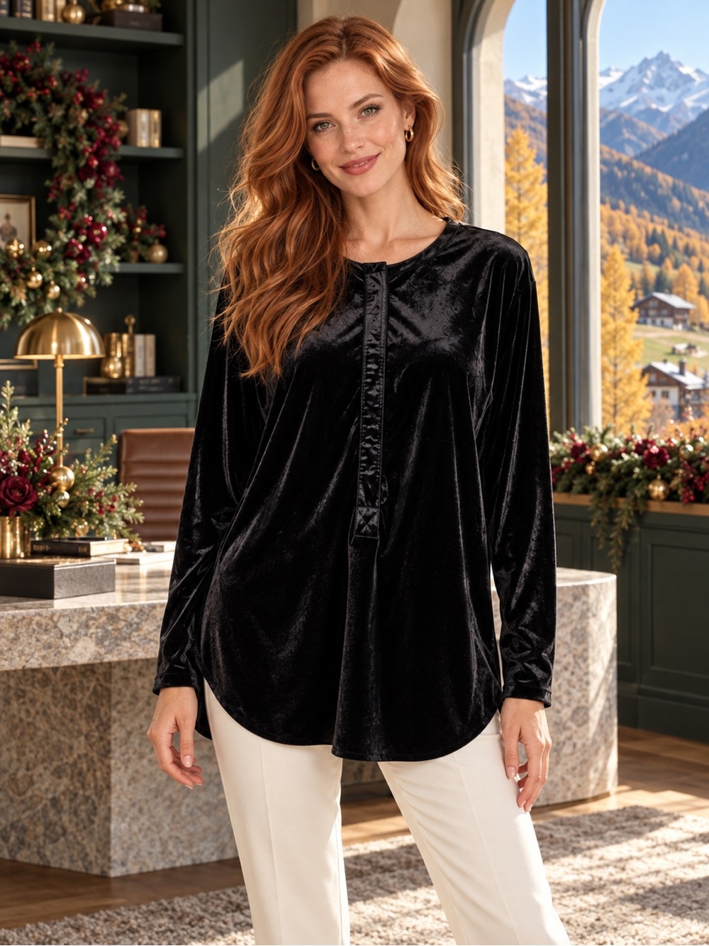 Ralph Lauren Women's Blouse - Classic Black